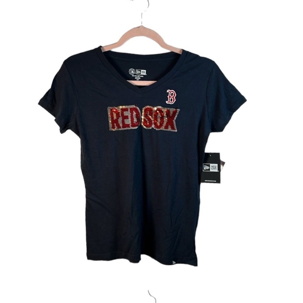 Boston Red Sox MLB New Era Short Sleeve Sequin T-Shirt Navy Blue Youth
14/16 NEW